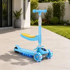 KIDSCOOL - Scooter Plegable con Asiento Azul Desde 18 meses