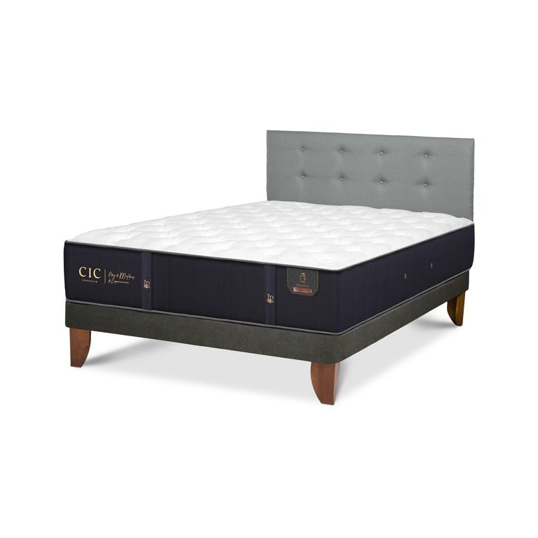CIC Cama Full Europea Premium Gris