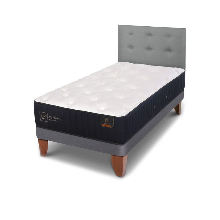 CIC Cama 1.5 plazas Europea Premium Gris