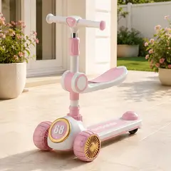 KIDSCOOL - Scooter Infantil 3 Funciones Rosado Desde 18 meses