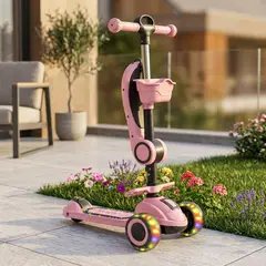 KIDSCOOL - Scooter con Asiento Rosado Desde 18 meses