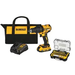 DEWALT - Kit de Taladro Percutor 20V + Set de Accesorios