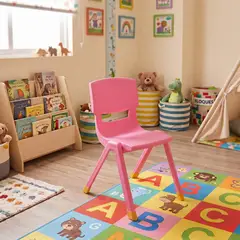 KIDSCOOL - Silla Infantil Apilable Rosado 52x34x38 cm