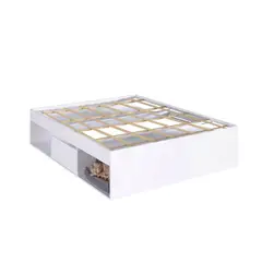 BE DESIGN - Cama con Cajones y Cama Mascota Integrada 2 plazas de Estructura Pet Blanco