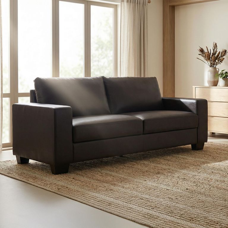 Sofá 3 cuerpos Ontario 205x80x88 cm Café