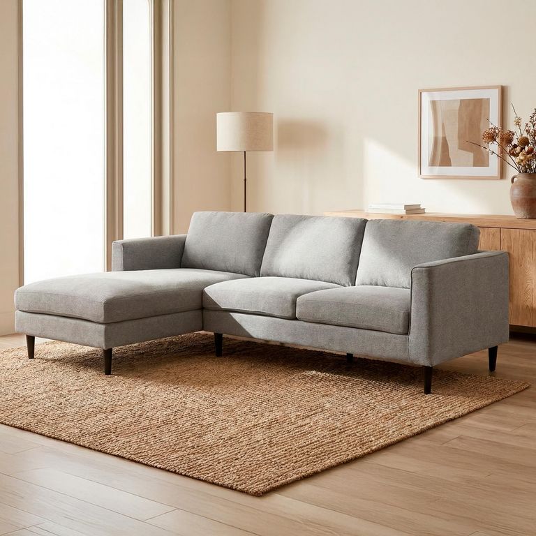Sofá Seccional 4 cuerpos Bristol 253x83x85 cm Gris