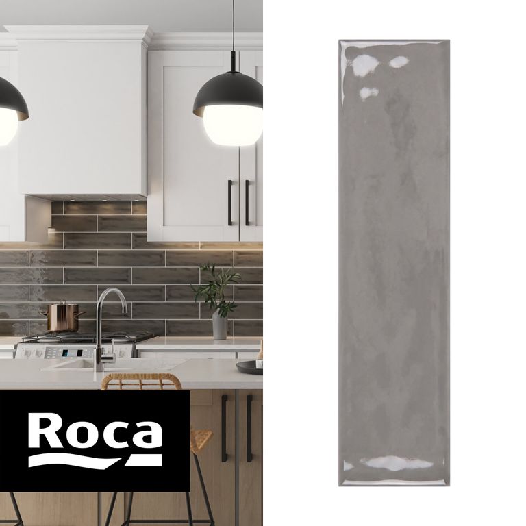 Cerámica 7.7x30.5 cm Flow Fark Gray Gris 1.17 m2