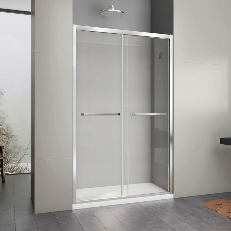 Mampara de Ducha Corredera/deslizante 160x190 cm Vidrio Templado 6 mm