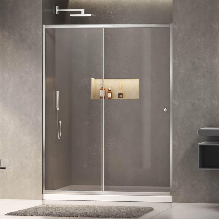 Mampara de Ducha Corredera/deslizante 150x190 cm Vidrio Templado 5 mm