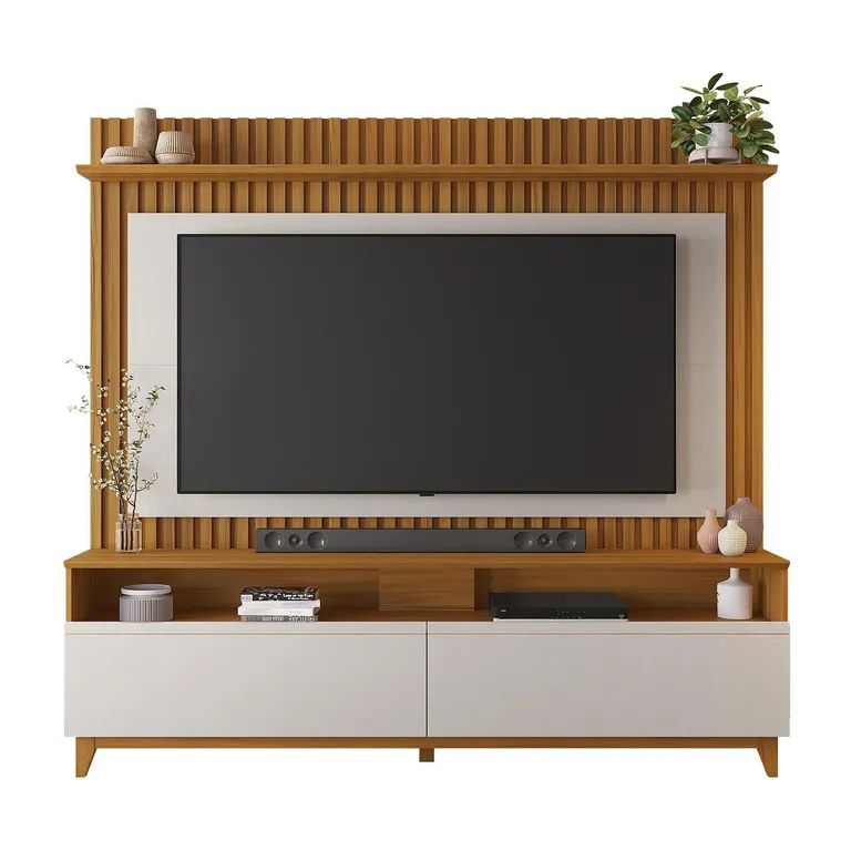 Home TV 65 " Kronos Off White 183x188.5x38 cm