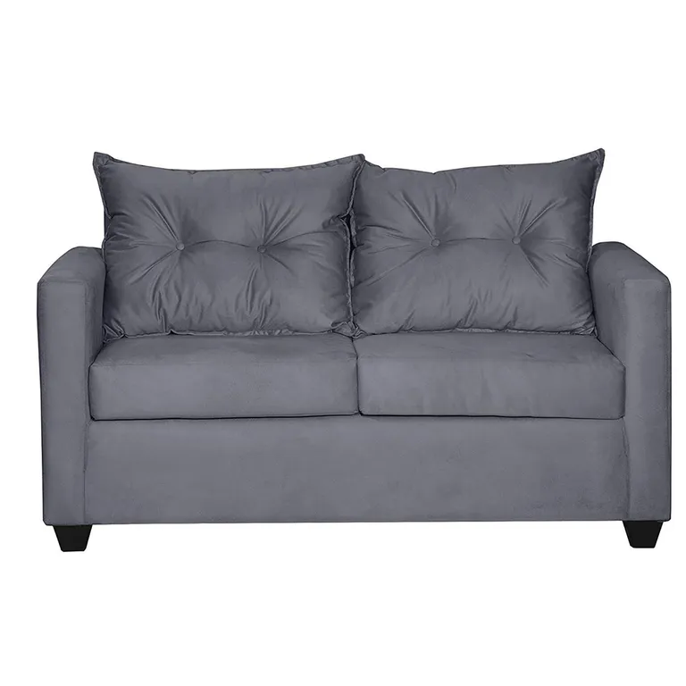 Sofá 2 cuerpos Hamburgo 130x70x83 cm Gris Oscuro