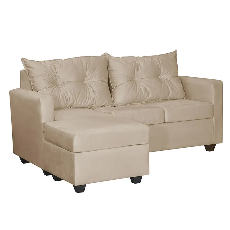Seccional L 2 cuerpos Hamburgo 170x70x83 cm Beige