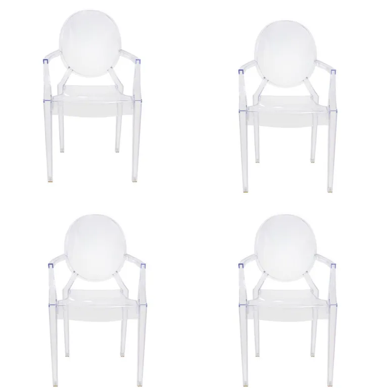 Silla de Comedor Louis Ghost Blanco 93x53x47 cm