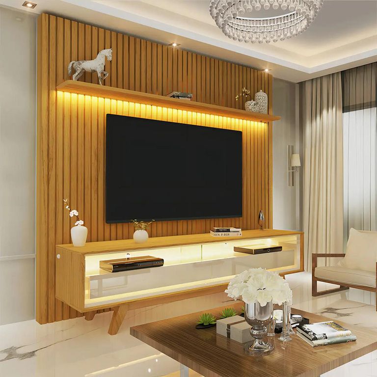 Rack+ Panel TV 65 " Requinte/Nobre Café/Off White
