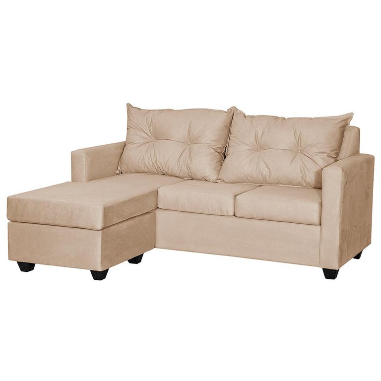 Seccional L 3 cuerpos Hamburgo 170x83x70 cm Beige
