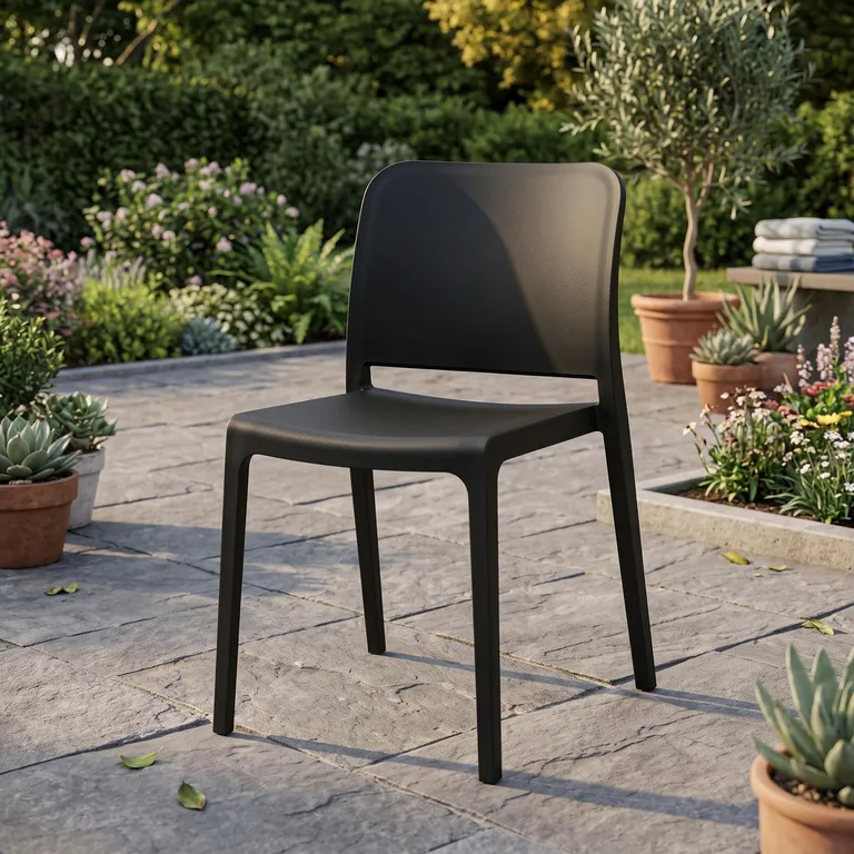 Silla Triveca Negro 79x43x51 cm