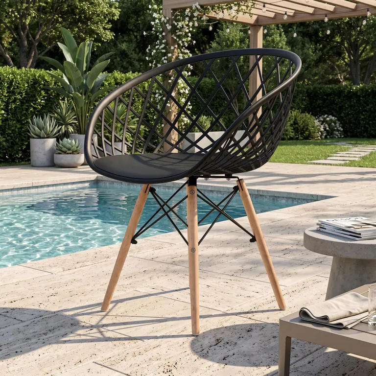 Silla Oasis Negro 78x57x55 cm