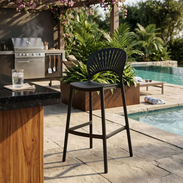 Taburete Paraiso Negro 105x49x51 cm