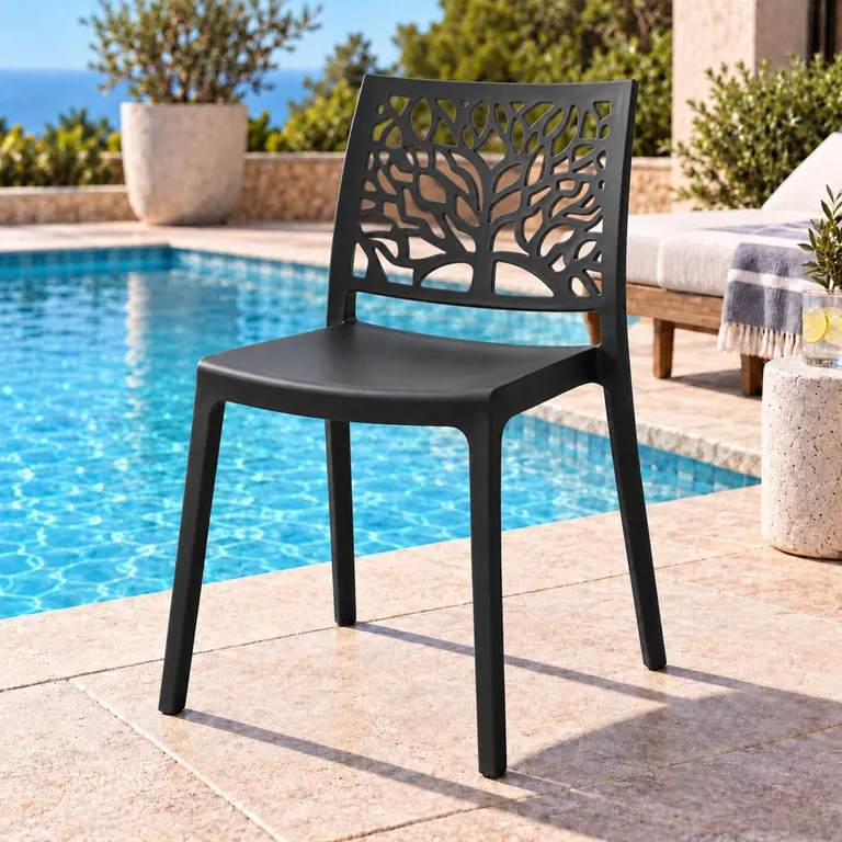 Silla Harlem Negro 79x43x52 cm