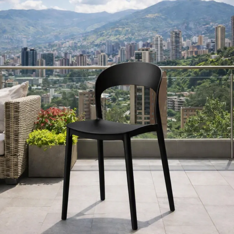 Silla Patrick Negro 77x43x49 cm