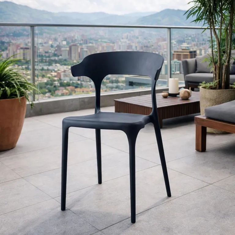 Silla Elena Negro 73x47x50 cm