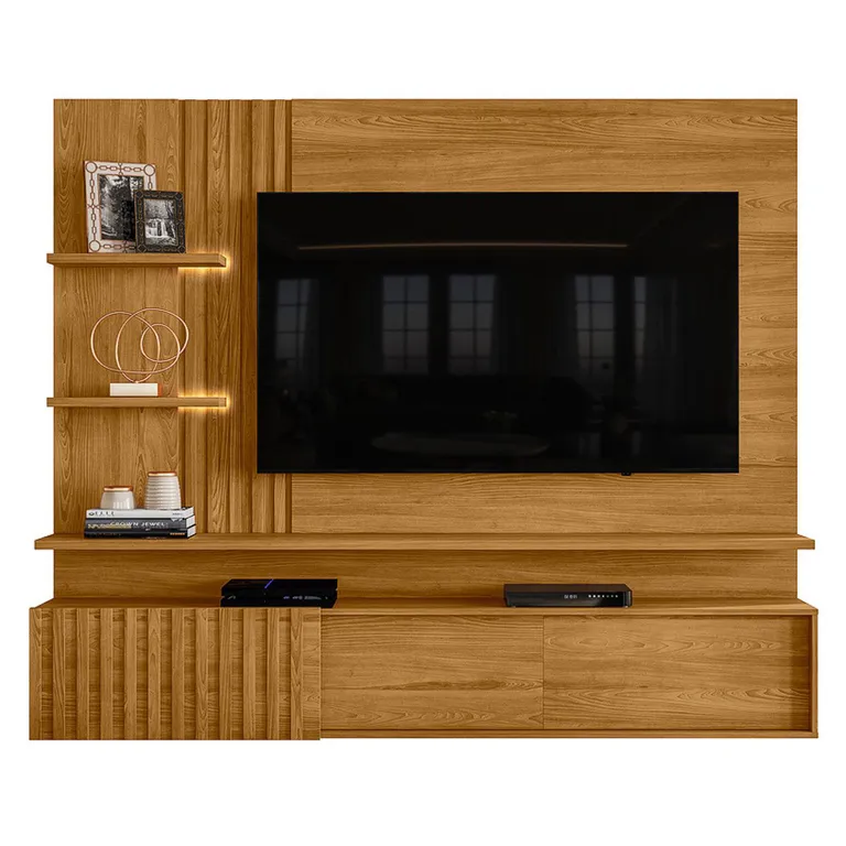 Panel TV 65 " Atena Cum Café Claro 200x167.5x35 cm