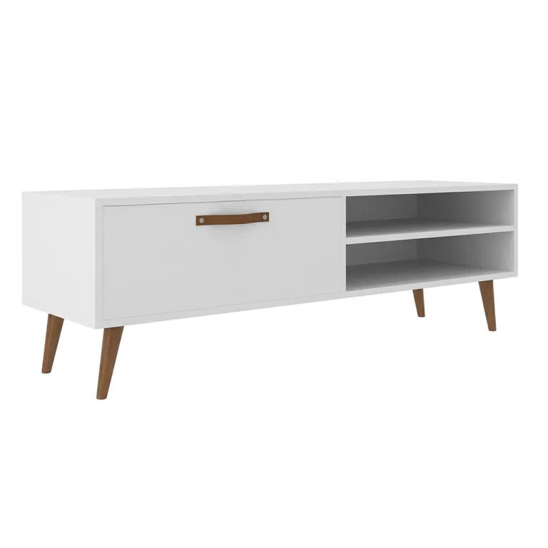 Rack TV 50 " Slim Miami Blanco 120x42x36 cm