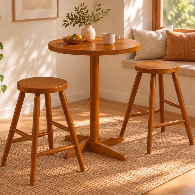 Mesa de Bar + Banquitas 60x77x60 cm Miel