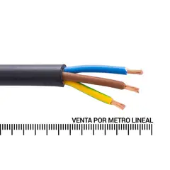 ELFLE - Cordón 3x4 mm2 Metro Lineal Negro