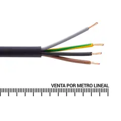 ELFLE - Cordón 4x1 mm2 Metro Lineal Negro