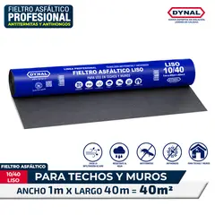 DYNAL - Fieltro Asfáltico Liso 40 m2 10/40