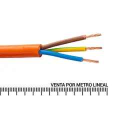 ELFLE - Cordón H05VV-F 3x0,75 mm2 Naranjo
