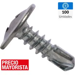 MAMUT - Tornillo Autoperforante Cabeza Lenteja Metal 1/2 " 8 mm 100 Unidades