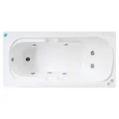 NORGLAS - Tina 172cm x 84cm hidromasaje Mykonos 6 jets izquierda