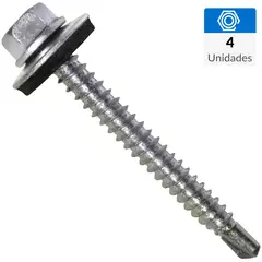 FIXSER - Tornillo Autoperforante Cabeza Hexagonal Metal 2 " 12 mm 4 unidad(es)