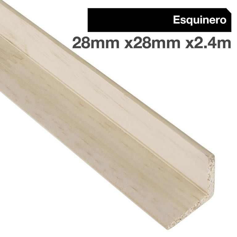 Moldura Esquinero Pino Finger Natural 28 mm 2.8x240 cm