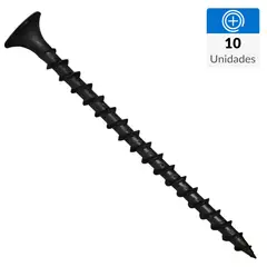 FIXSER - Tornillo Autoperforante Cabeza Phillips Yeso-Cartón 1-5/8 " 6 mm 10 Unidades