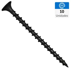 FIXSER - Tornillo Autoperforante Cabeza Phillips Yeso-Cartón 2 " 6 mm 10 Unidades