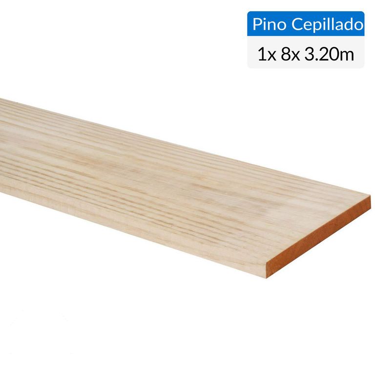 Pino Certificado Seco Cepillado 1x8 3,2 m