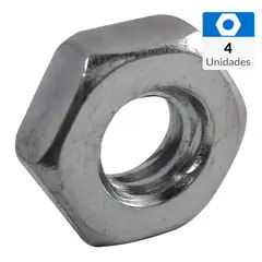 FIXSER - Tuerca cocina hexagonal MET M5 ZBR 4 unidades