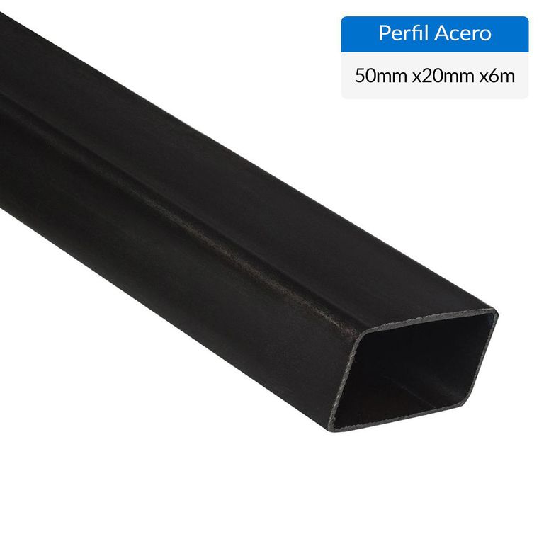 Perfil Rectangular Acero 50x20x2 mm 6 m
