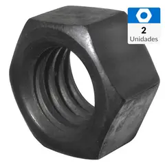 FIXSER - Tuerca Hexagonal G2 3/8" Pavonada 2 unidades