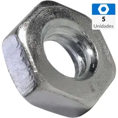 FIXSER - Tuerca Cocina hexagonal 1/8" Zincada brillante 5 unidades
