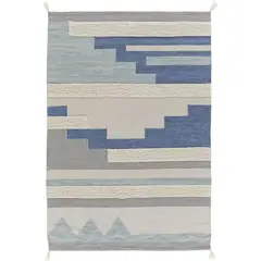 JUST HOME COLLECTION - Alfombra Vision 120x170 cm Algodón Azul Claro