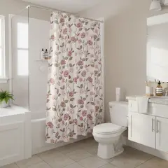 JUST HOME COLLECTION - Cortina de baño Flores 178x180 cm