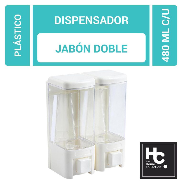 Dispensador De Jabón Transparente/Blanco
