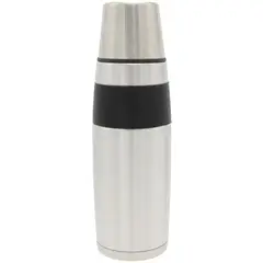 JUST HOME COLLECTION - Termo Agua Caliente 1 l Acero Inoxidable Plateado/ Negro