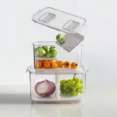 JUST HOME COLLECTION - Set 2 Recipientes Plástico 7 l