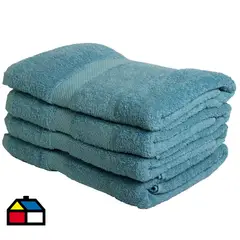 JUST HOME COLLECTION - Set 4 Toallas Cuerpo Algodón 506gr 68x137 cm