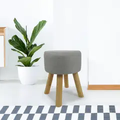 JUST HOME COLLECTION - Puff redondo gris Gris